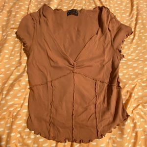 Rosy Brown Frill Top